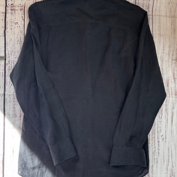 Robert Talbott Carmel Mens Gray Button Front Shirt S Linen - Picture 10 of 10